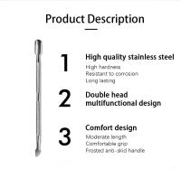 1/3Pc Repulsores De Cutículas En Acero Inoxidable Herramientas De Manicura Para Eliminar Piel Muerta Cuidado De Uñas - details 1