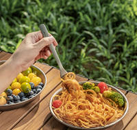 Set De Cutlería Ultraligera De Titanio Boundless Voyage 3PCS Incluye Cuchillo Tenedor Y Cuchara Para Camping Viajes Y Expediciones - details 6