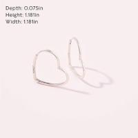 Pendientes de Ao de Plata esterlina de las mujeres de Pandora Moments asimétrics del corazón, Viene con El embalaje de Caja de Giunte original. - details 3