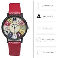 Reloj De Pulsera Para Mujer Reloj Vintage De Cuarzo Moda Casual Con Correa De Cuero Display Analógico Y Digital Regalo Para Fiesta - details 8