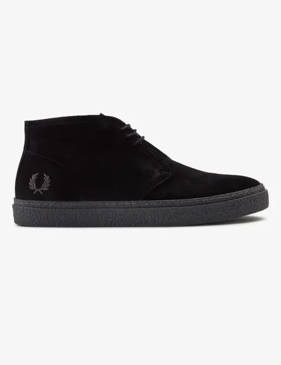 Fred Perry Botín Hawley Suede Negro - 1