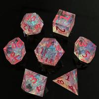 Juego De 7 Dados De Resina En Formas Poliedras Multicolor Para Juegos De Mesa Y Decoración Del Hogar Juguete De Rol Para Niños Y Adultos - details 12