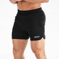Pantalones cortos de Corver para hombre ANO rápido entrenamiento deportivo fitness ropa de Gimnasio pantalones cortos de ejercicio - details 0