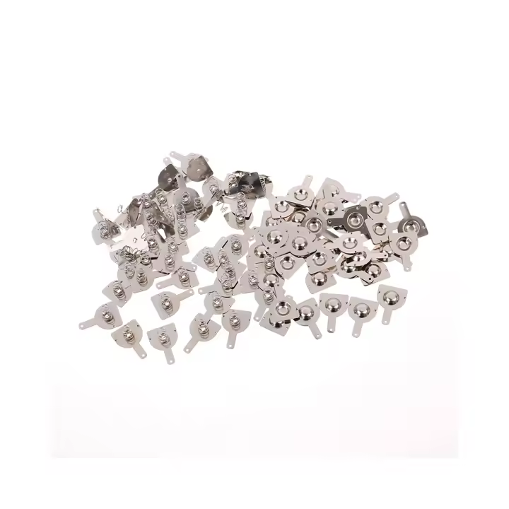 100pcs Placa De Contacto Individual Positivo Y Negativo 18650 Con Resorte 16x18.5mm 50 Pares Material De Acero Inoxidable Para Electrónica Industrial - 1