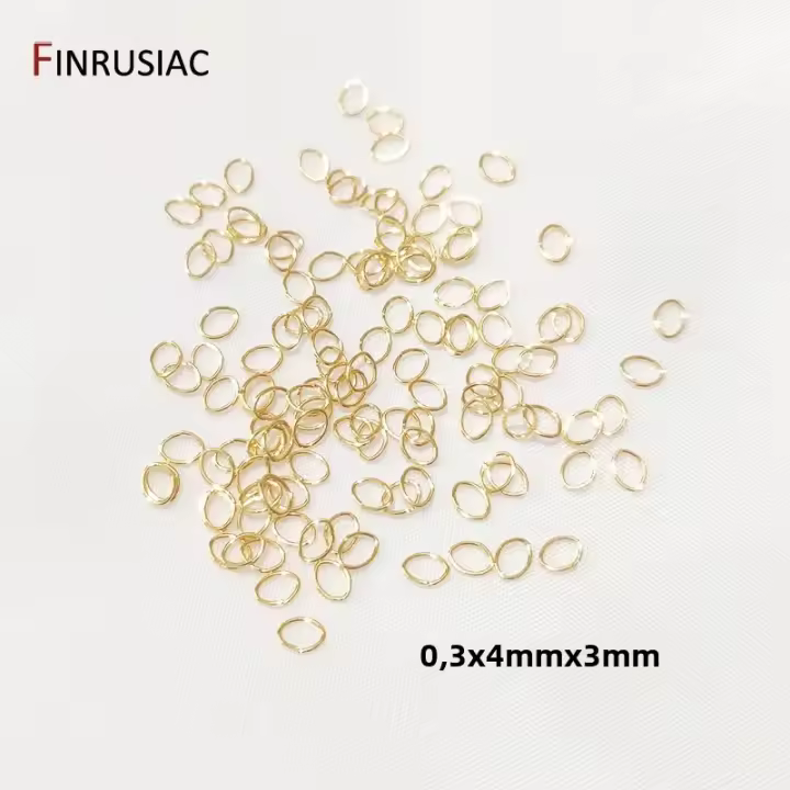 Anillos Saltarines De Oro Plateado 18K Real Para Fabricación De Joyas DIY 50-100 Pcs Por Bolsa Conectores De Anillos Partidos Accesorios De Venta - 1