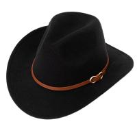 Sombrero De Paja Suave Británico Para Hombres Y Mujeres Sombrero De Jazz De Cuero Genuino Estilo Cowboy Occidental Con Borde Plano - details 4