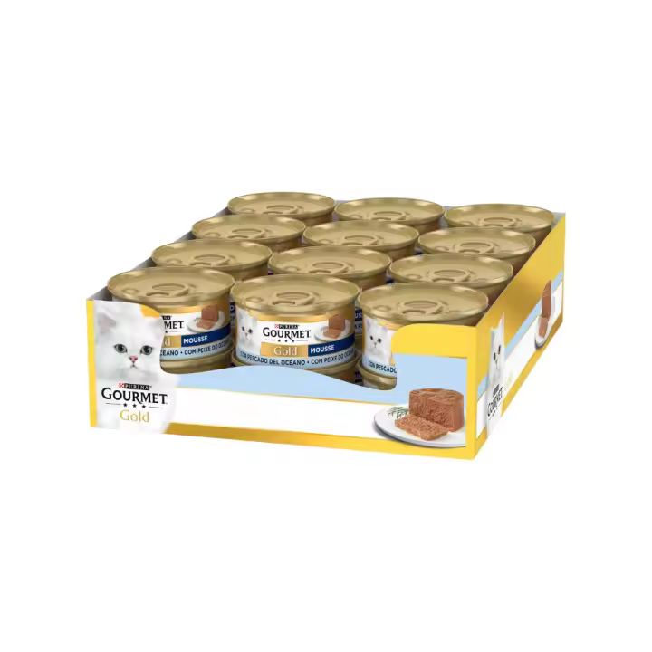 GOURMET - Gold Mousse (24x85 gr) - Comida Húmeda en Lata (Pescado del Océano) - 1