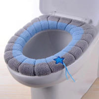 Cubierta De Asiento De Inodoro Térmica Y Lavable Suave Para Baño Eco-amigable No Desechable Material De Acrílico - details 5