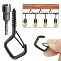 10-Pcs Anillas De Seguridad Cuadradas Con Cierres Para Bonsái Herramientas De Jardinería Y Artesanía De Metal Material De Hierro - details 3