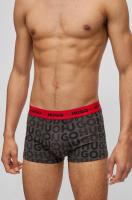 Bóxer Hugo Boss -3 Pack- Design Cotton Stretch (Gris, Negro y Gris Fantasía) - details 0