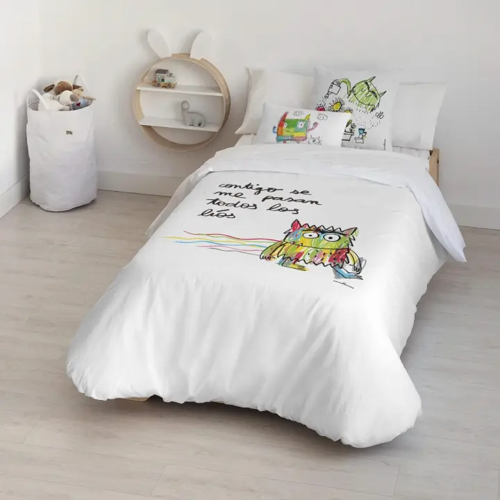 Funda Nórdica con Botones 100% Algodón Orgánico y Peinado - 1