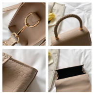 Bolso De Hombro De Cuero PU Sólido Moda Bolso De Mano Para Mujer Casual Bolso Cruzado Con Manija Superior Decoración De Bordado - details 2