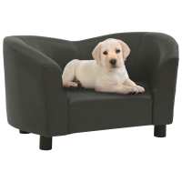 vidaXL Sofá para Perros Cuero Sintético 67x41x39 cm Grueso Acolchado Color Gris oscuro,  Marrón,  Negro y mas - details 1