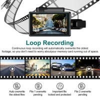 Cámara De Grabación Para Coche USB 2.0 DVR Dash Recorder HD 1080P Dual Camera Con G-Sensor Pantalla Táctil De 3 Pulgadas - details 3