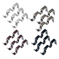 Juego De 3 Soportes Ajustables Para Cortina Doble De Metal Acero Inoxidable Para Percha De 1 Y 5/8 Pulgadas Soporte De Muro Para Perchas De Cortina - details 5