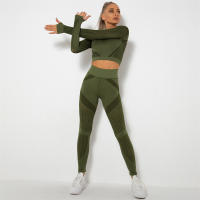 SSIT
Conjunto de Yoga sin costura Para Mujer, ropa Deportiva de 2 piezas, Short Top, sujetador, Leggings, traje de entrenamiento Para Gimnasio - details 43