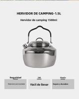 Kettle De Camping NOBANA &CLS De 1.5L/1.3L Capacidad Grande Acero Inoxidable 304 Portátil Para Picnic Y Café Autónomo - details 1