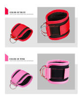Amarres De Tobillo Con Dos Puños D-Ring Para Ejercicios De Glúteos Piernas Y Abdomen Entrenamiento De Fuerza Equipo De Gimnasio De Alta Resistencia - details 3