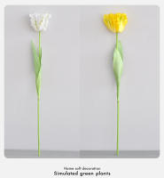 Tulipán Artificial De Pájaro 69CM En Colores Rosa Ligero Blanco Naranja Amarillo Azul Para Decoración De Hogar Hotel Boda Fotografía Props Impresión 3D Hidratante - details 5