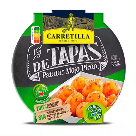 Carretilla Patatas Mojo Picón de Tapas Carretilla 8 Unidades de 250 GR Ingredientes Naturales,Sin Conservadores (Sin Gluten) - 1