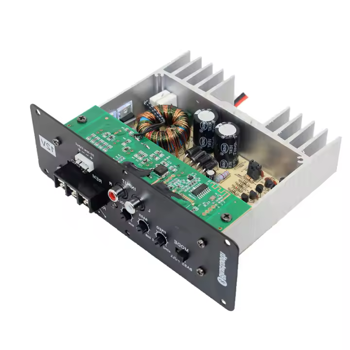 Amplificador De Bajo Potencia Alta 12v DIY Con BT5.0 Subwoofer De Coche Pure Bass 800w Placa De Amplificación De Aluminio Negro - 1