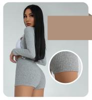 Shorts De Running Para Mujer HELIAR Cintura Alta A-line Delgados De Punto Estilo Casual Verano Slim Bodycon Trousers - details 5