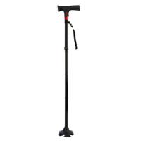 Bastón Plegable Multifuncional Con Luz LED Inteligente Y Alarma Antideslizante Para Ancianos Para Senderismo Ajustable En Longitud - details 11