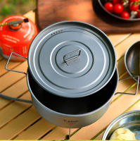 Tiartisan Olla De Sopa De Titanio 2.1L Con Manija Plegable Gran Capacidad Para Camping Al Lightweight Con Tapa - details 13