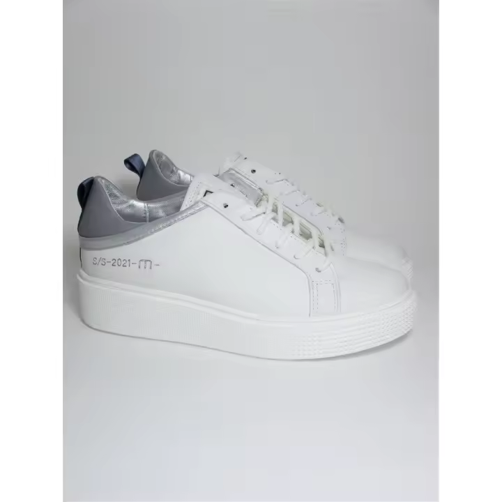 MJUS M08135 Blanco de las mujeres de cuero de las zapatillas de - 1