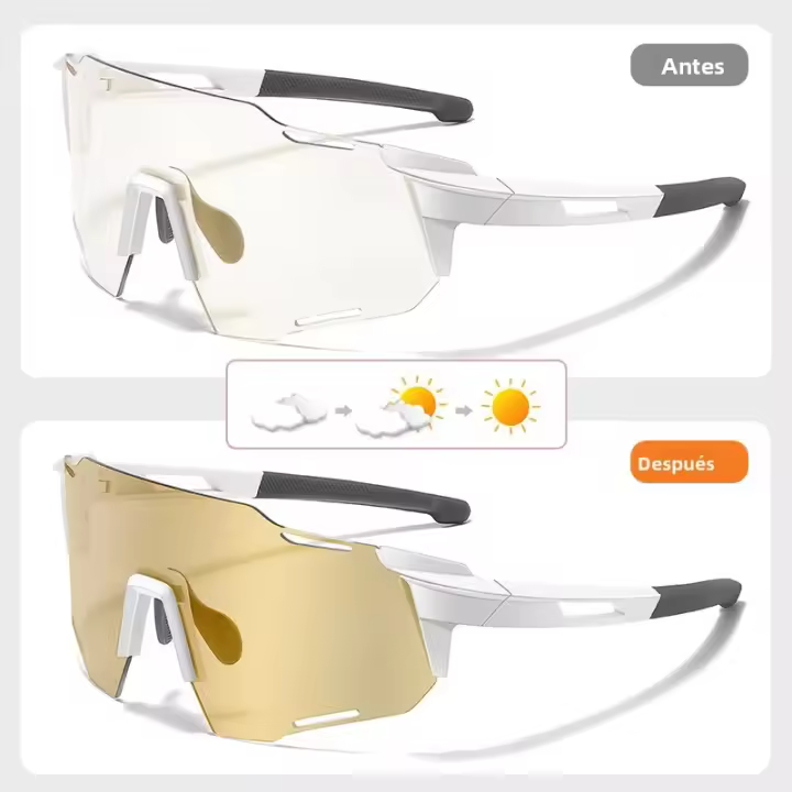 Gafas De Ciclismo Unisex Photochromic UV400 Lentes De Película De Color Para Hombres Y Mujeres Gafas De Sol Para Bicicleta - 1