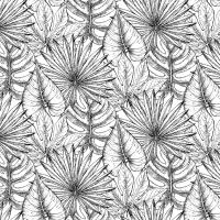 Mantel de Tela Resinada Antimanchas, Impermeable - Hulehule Tex - HOJAS NEGRAS - SOFIA NEGRO - details 1