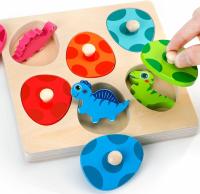 Puzzle De Dinosaurio De Madera Juego Educativo Montessori Para Niños Juguete De Aprendizaje Temprano De 3D Regalo Para Niños De 3-6 Años - details 5