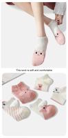 Calcetines Casuales Para Mujer Con Patrón De Gato De Dibujos Animados 5 Pares Comodidad Transpirabilidad Ligeros Y Moda - details 3