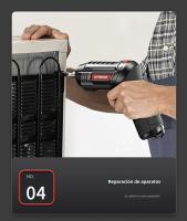 Destornillador Eléctrico Recargable Pequeño Y Potente 4.2V 6Nm 1300mAh 250rpm Sin Batería Set De Destornilladores Para DIY En El Hogar - details 20