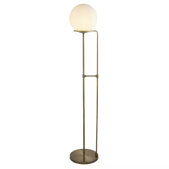 Contemporáneo Esfera Plantación Acero Latón Blanco Vidrio 1 Luz E27 - 1