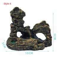 Adorno De Acuario Pequeño Montaña De Piedra Y Roca Para Tanque De Peces Decoración Arbolado Y Cueva Accesorios De Acuario Color Amarillo - details 13