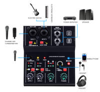 Tarjeta De Sonido Bluetooth Q-12 Con Mixer De 4 Canales Y 48V Para Sistema De Escritorio Estéreo Interfaz De Conexión Para Computadora - details 10