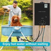 Calentador de agua portátil de propano, 7L, para exteriores, SIN depósito, múltiples protecciones de Gas para RV, cabina, Granero, Camping Calentador de agua portátil de propano - details 5