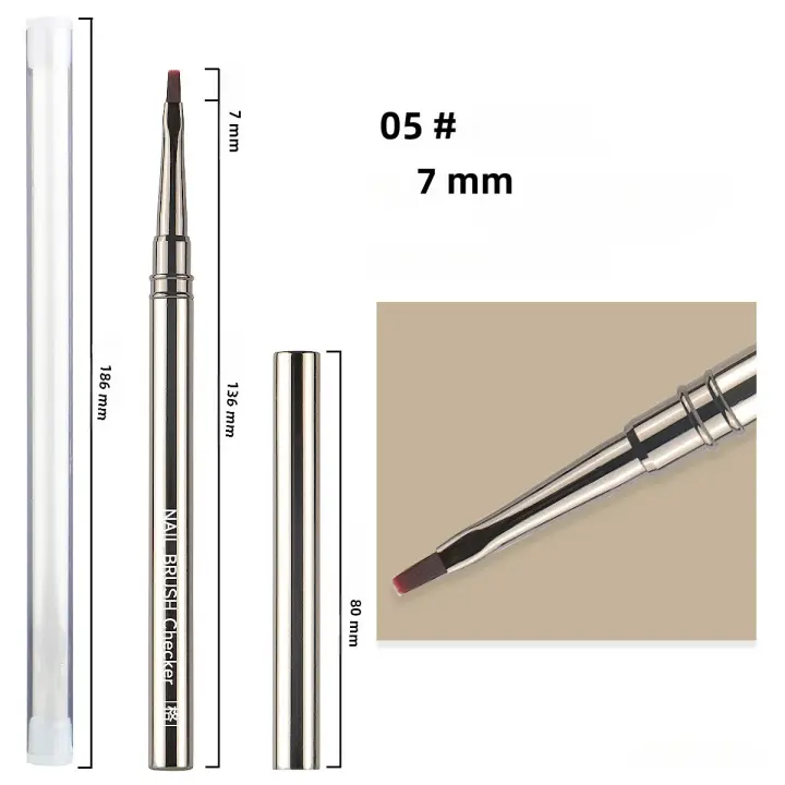 Pack De 12 Pinceles De Uñas De Acero Para Líneas Largas Detalles Finos Dibujo Fino Coloreado Delicado Tamaño Como En La Imagen - 1