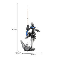 Robot Lancer MOC Para Niñas Modelo Mecha De Armadura Futurista Y Sci-fi Bloques De Construcción Valquiria Regalo De Cumpleaños - details 2