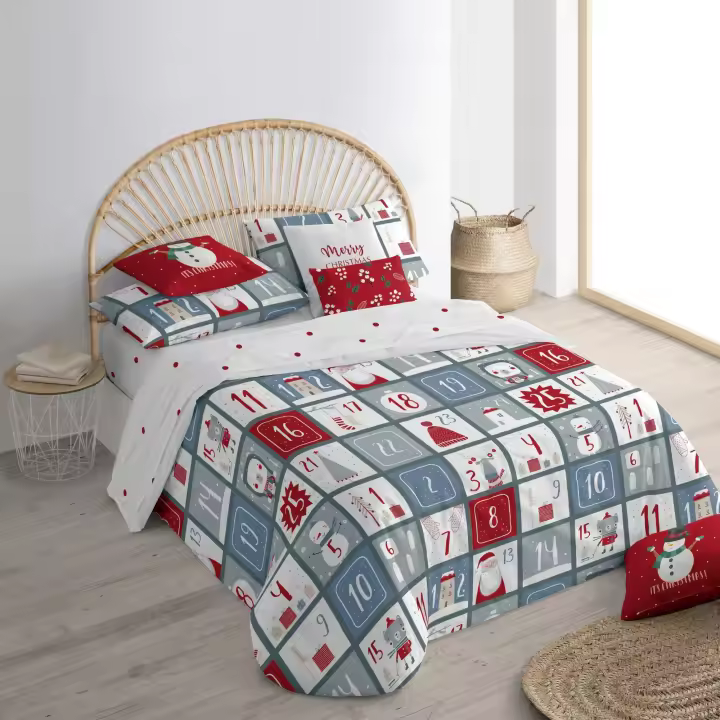BL Belum | Funda nórdica Navidad 50% algodón - 50% poliéster, Funda nórdica con Botones Laponia 3 140x200 - 1