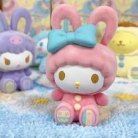 Caja Sorpresa De Muñecos Sanrio Little Rabbit Serie Decoración De Escritorio Para Niñas Cinnamoroll Kuromi Melody Figura Hecha a Mano Regalo - details 3