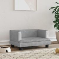 vidaXL Cama para perros de terciopelo 60x40x30 cm sofá para perros Color Azul,  Crema,  Gris claro y mas - details 2