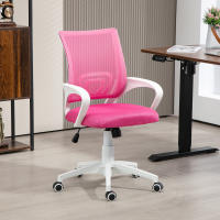 HOMCOM Silla de Oficina de Malla Silla de Escritorio Giratoria con Altura Ajustable Función de Basculante Soporte Lumbar y Reposabrazos Silla para Estudio Carga 120 kg Azul Claro - details 1