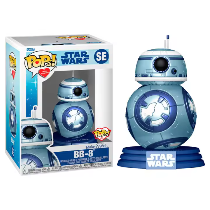 Figura Pop Star Wars Make A Wish Bb-8 Metallic-Figura de Vinilo Coleccionable - Idea de Regalo- Mercancia Oficial - Juguetes para Niños y Adultos - Movies Fans - Muñeco para Coleccionistas y Exposición - 1