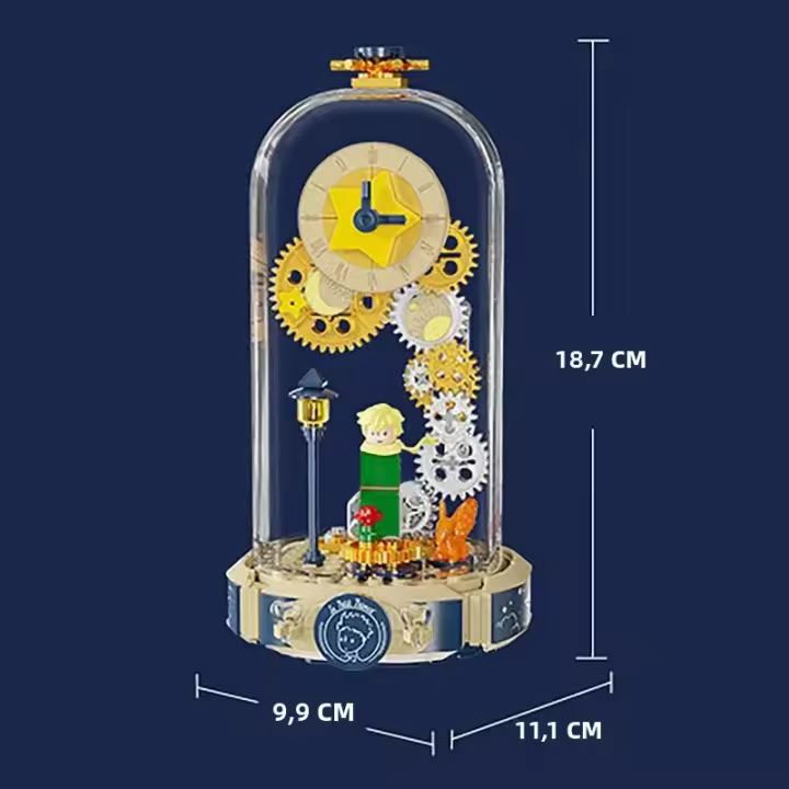 Bloques De Construcción De Sueño Eterno Rosa Le Petit Prince Con Cubierta Antipolvo Juguete De Puzzle Para Decoración De Escritorio Regalo De Cumpleaños Para Adultos - 1