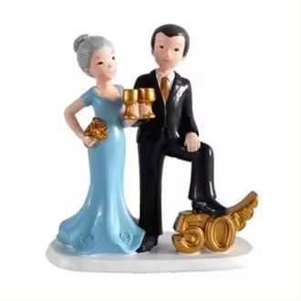 FIGURA PASTEL 50 ANIVERSARIO COPAS Raíz Detalles de Boda Figuras de Pastel Inicio  FIGURA PASTEL 50 ANIVERSARIO COPAS  Regalo Regalos - 1