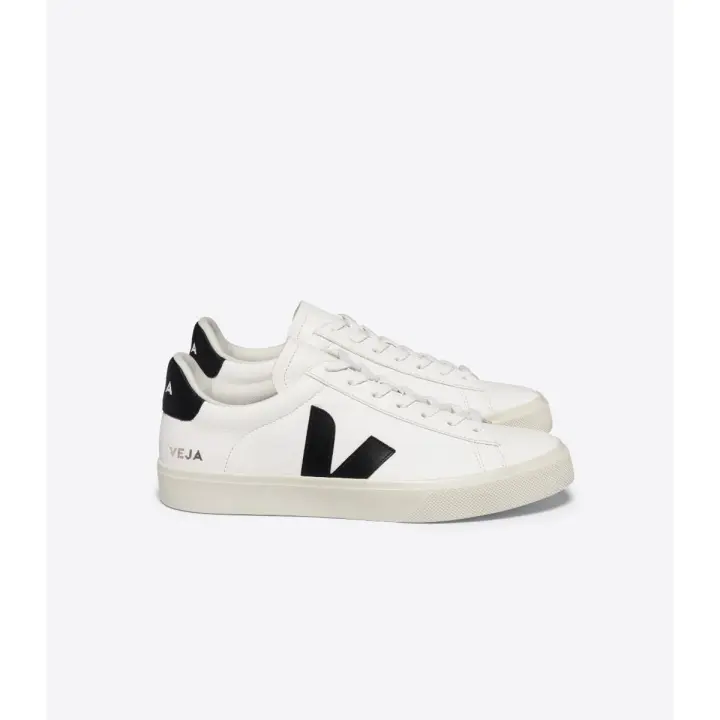 Veja CAMPO LEATHER WHITE BLACK - 1