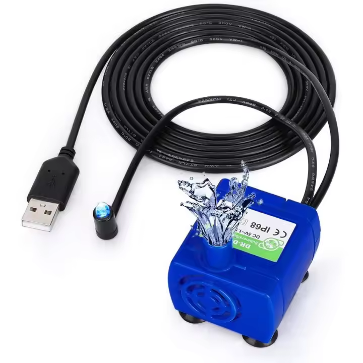 Bomba de Agua para Gatos, Fuente para Beber, dispensador Automático, Bomba de Fuente de Agua para mascotas, reemplazo de Fuente sumergible ultra Silenciosa with Luces LED Fuente de Agua para Gatos y dispensador de Agua - 1