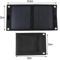 Cargador De Panel Solar Plegable Portátil 12V 50W Para Teléfono Móvil Con Puerto USB Y Batería Monocrystalina Silicona Flexible - details 1